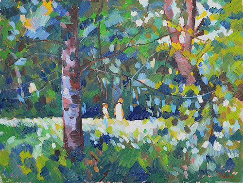 Promenade en sous bois van Patrick MARIE, Schilderij te koop op Singulart