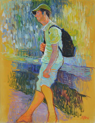 Le randonneur by Patrick MARIE, Painting for Sale on Singulart