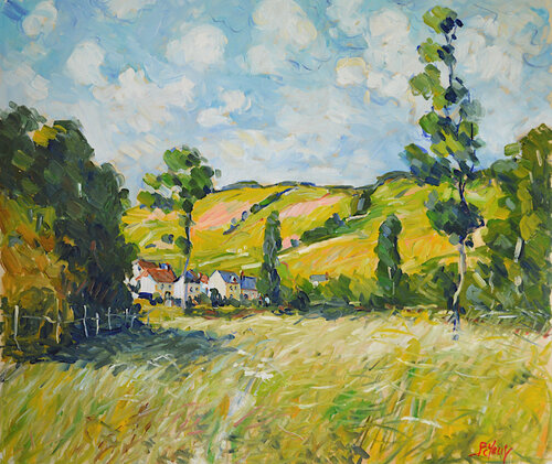 Fin d'été en Normandie van Patrick MARIE, Schilderij te koop op Singulart