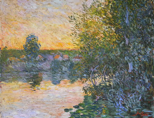 Lever du jour sur la Seine di Patrick MARIE, Pittura in vendita su Singulart