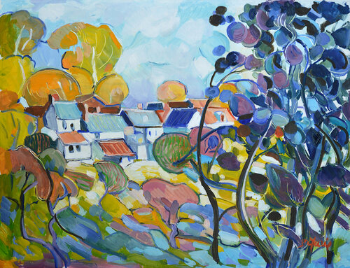 Village en baie de Somme van Patrick MARIE, Schilderij te koop op Singulart
