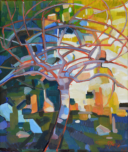 Pommier en hiver von Patrick MARIE, Malerei kaufen auf Singulart