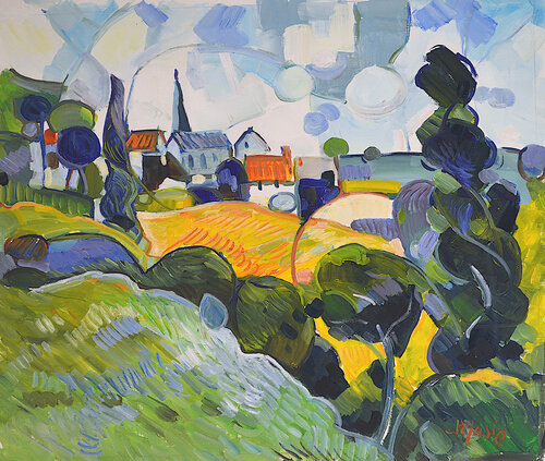 Campagne normande N°5 van Patrick MARIE, Schilderij te koop op Singulart