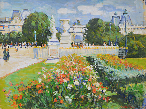 Le jardin des tuileries - Paris van Patrick MARIE, Schilderij te koop op Singulart