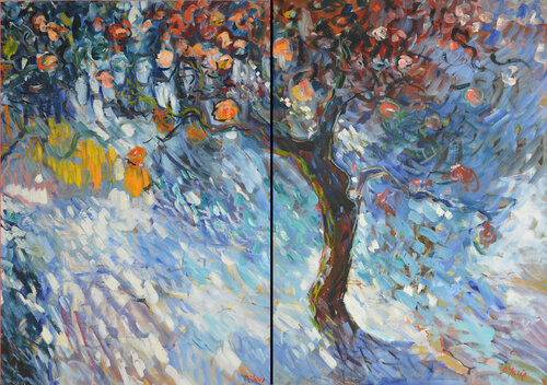 Arbre fruitier en contre jour van Patrick MARIE, Schilderij te koop op Singulart