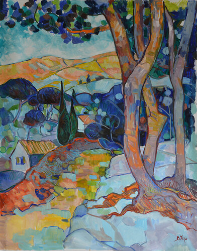 Chemin de Provence  - le soir van Patrick MARIE, Schilderij te koop op Singulart