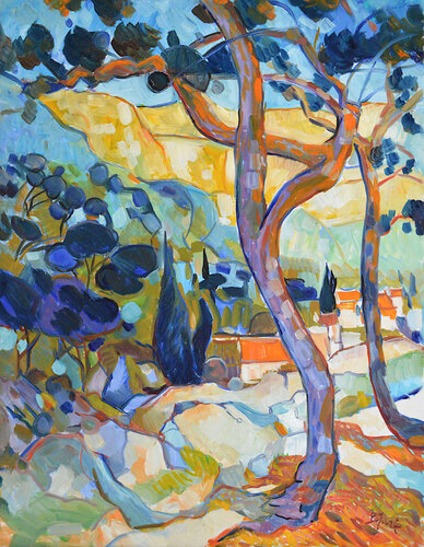 Village provençal - le soir von Patrick MARIE, Malerei kaufen auf Singulart