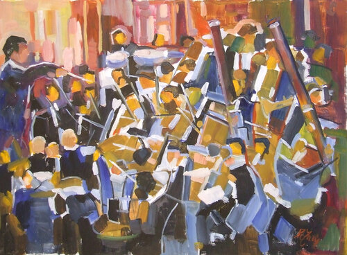 L'orchestre von Patrick MARIE, Malerei kaufen auf Singulart