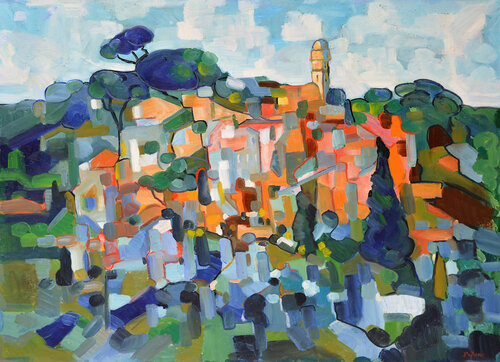 Village Corse von Patrick MARIE, Malerei kaufen auf Singulart