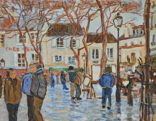Place du Tertre en hiver - Paris Patrick MARIE