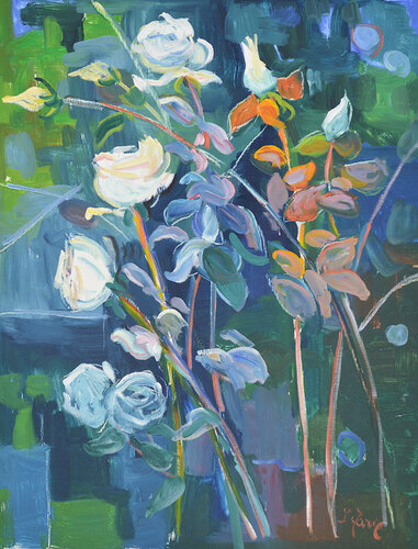 Le bouquet de roses von Patrick MARIE, Malerei kaufen auf Singulart