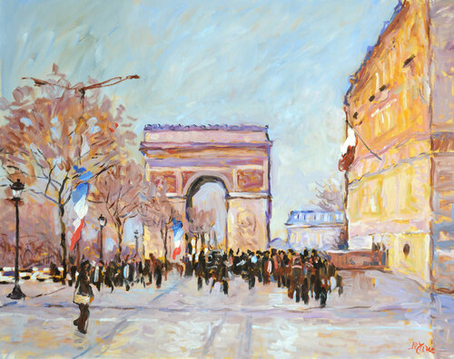 L'arc de triomphe - Paris di Patrick MARIE, Pittura in vendita su Singulart
