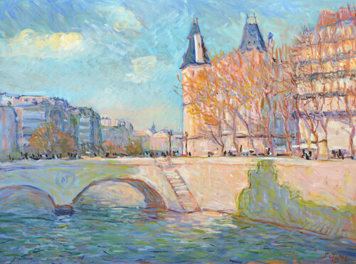Les quais de Paris von Patrick MARIE, Malerei kaufen auf Singulart