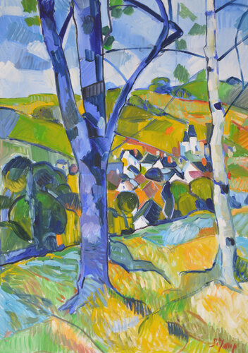 L'arbre bleu van Patrick MARIE, Schilderij te koop op Singulart