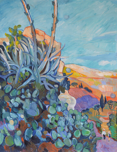 Les cactus le soir de Patrick MARIE, Pintura a la venta en Singulart