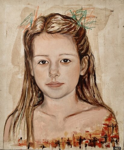 Poétique du Dessin - Portrait de jeune fille di Caroline Guth, Pittura in vendita su Singulart