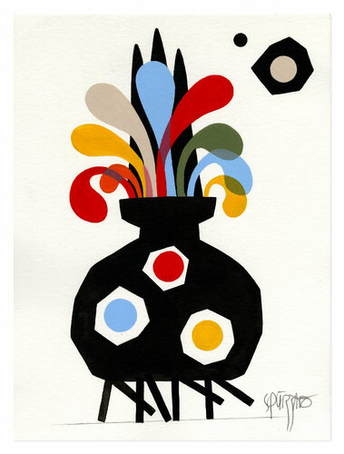 L'échappée du vase à trois yeux van Antony Squizzato, Werk op papier te koop op Singulart