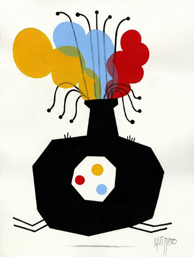 Le vase qui décampottait van Antony Squizzato, Werk op papier te koop op Singulart