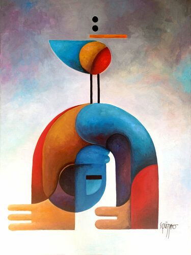 Yogi bird de Antony Squizzato, Pintura a la venta en Singulart