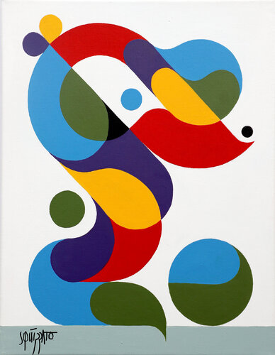 Hidden Bird de Antony Squizzato, Pintura a la venta en Singulart