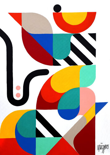 Maître oiseau di Antony Squizzato, Pittura in vendita su Singulart