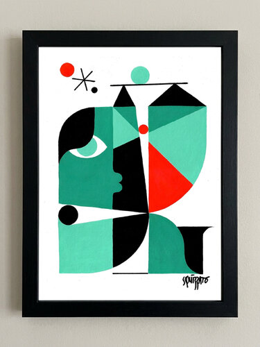 Se fondre dans le décor di Antony Squizzato, Pittura in vendita su Singulart