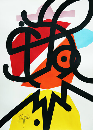 Droit dans ses bots de Antony Squizzato, Obra en papel a la venta en Singulart