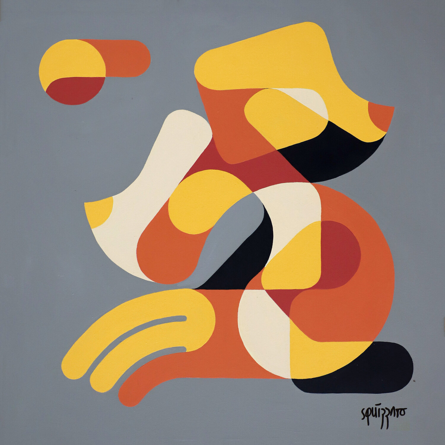 Histoire de courbes Antony Squizzato Original painting for sale
