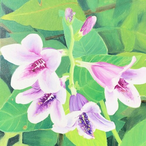 Tropische Blumen di Gabriele Fuchs, Pittura in vendita su Singulart