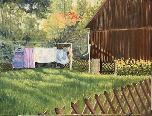 Herbstlich an der Leine di Gabriele Fuchs, Pittura in vendita su Singulart