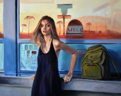 The one way ticket van Serghei Ghetiu, Schilderij te koop op Singulart