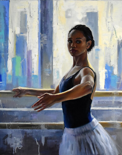 Je sius ballerine IV van Serghei Ghetiu, Schilderij te koop op Singulart