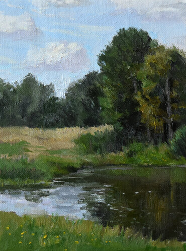 A summer plein air van Serghei Ghetiu, Schilderij te koop op Singulart