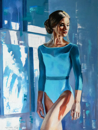 THE TURQUOISE MORNING van Serghei Ghetiu, Schilderij te koop op Singulart