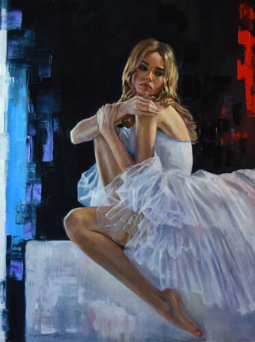 Je sius ballerine IV van Serghei Ghetiu, Schilderij te koop op Singulart