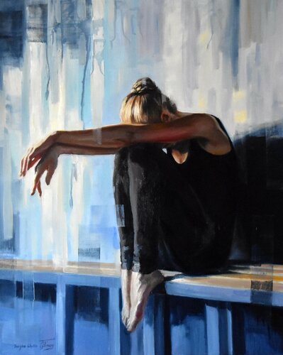 Ballerina, a moment of frustration van Serghei Ghetiu, Schilderij te koop op Singulart
