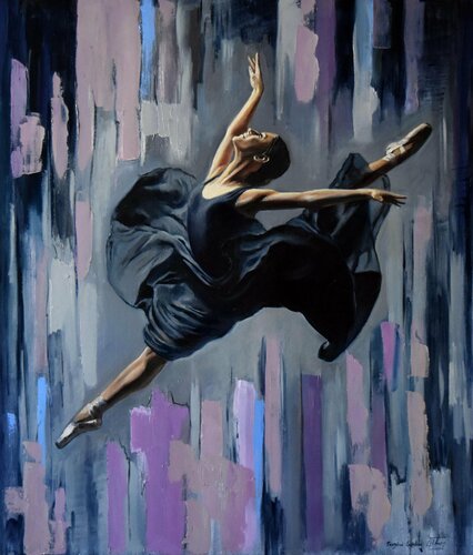 The dancing beauty van Serghei Ghetiu, Schilderij te koop op Singulart