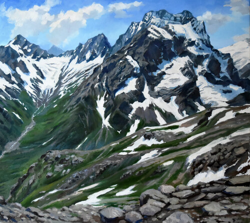 Mountains landscape II von Serghei Ghetiu, Malerei kaufen auf Singulart