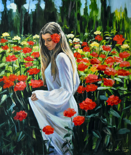In the summer garden van Serghei Ghetiu, Schilderij te koop op Singulart