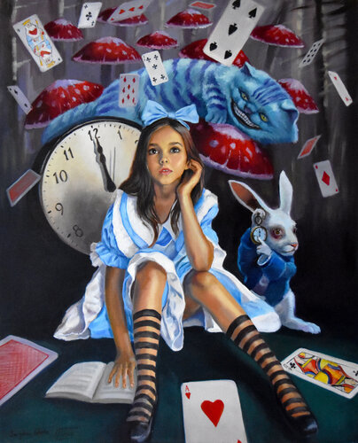 Alice in Wonderland van Serghei Ghetiu, Schilderij te koop op Singulart