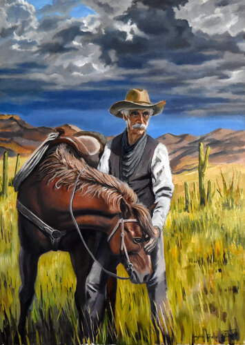 The Wild West van Serghei Ghetiu, Schilderij te koop op Singulart
