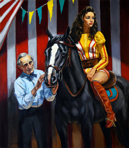 The moment before performance van Serghei Ghetiu, Schilderij te koop op Singulart