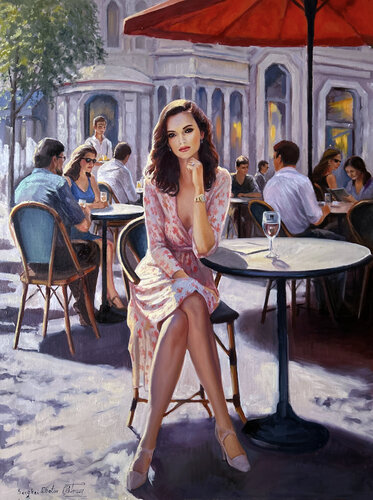 Waiting for the order II van Serghei Ghetiu, Schilderij te koop op Singulart