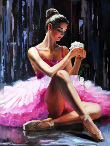 Between darkness and light VI van Serghei Ghetiu, Schilderij te koop op Singulart