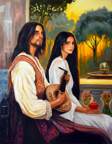 The Troubadour's Love von Serghei Ghetiu, Malerei kaufen auf Singulart