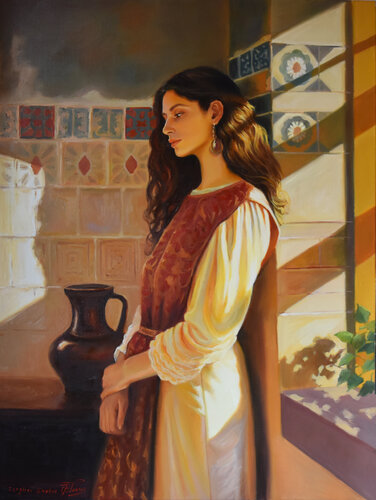 A sadness of Maria Magdalena by Serghei Ghetiu, Painting for Sale on Singulart