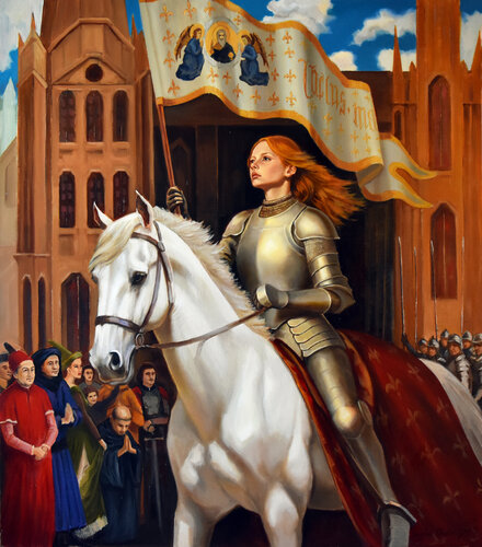 The Maid of Orleans van Serghei Ghetiu, Schilderij te koop op Singulart
