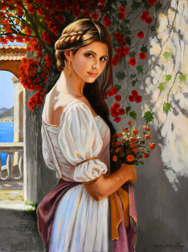 The Mediterranean girl III von Serghei Ghetiu, Malerei kaufen auf Singulart