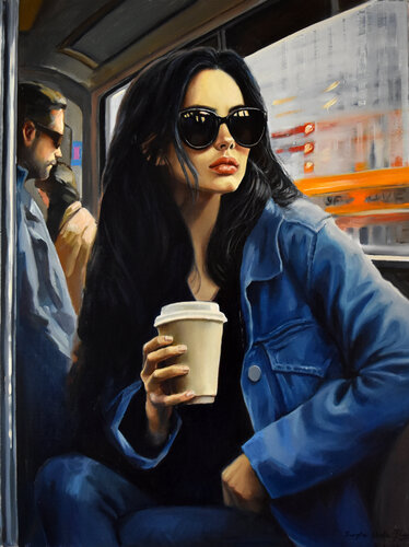 A cup of coffee for a good start van Serghei Ghetiu, Schilderij te koop op Singulart
