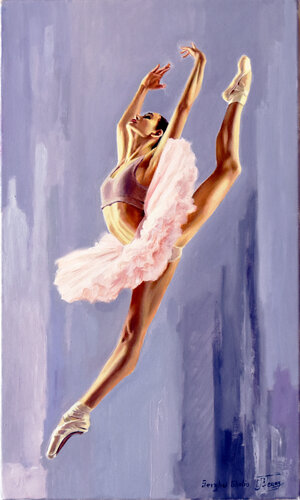 In the move of dance II van Serghei Ghetiu, Schilderij te koop op Singulart